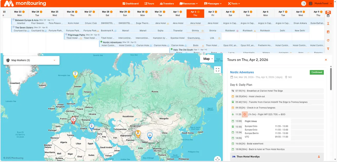 Monitouring proactive monitoring view with alerts and trip intelligence